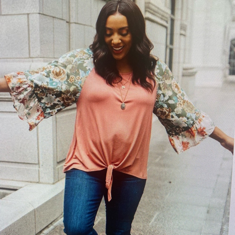 Wear your floral on your sleeves top XL